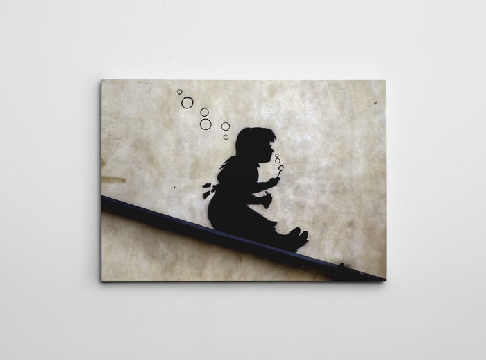 Wallity Lienzo Decorativo Banksy WY125 (70 x 100 cm)